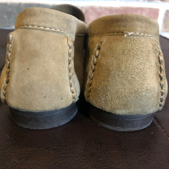 L.L. Bean Light Brown Suede Flat Loafers Sz 8M Slip on Shoes - Picture 4 of 7